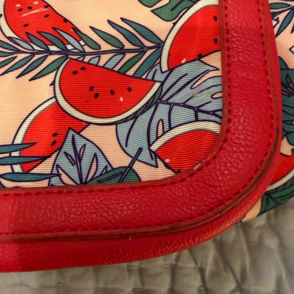 Luv Betsey by Betsey Johnson backpack watermelon and leaf print pattern - Picture 3 of 7